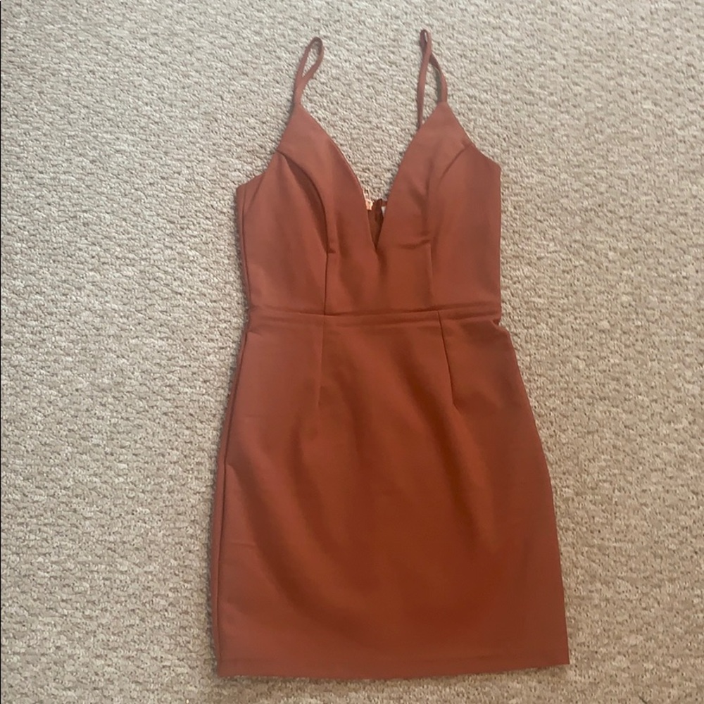 Princess Polly rust dress
